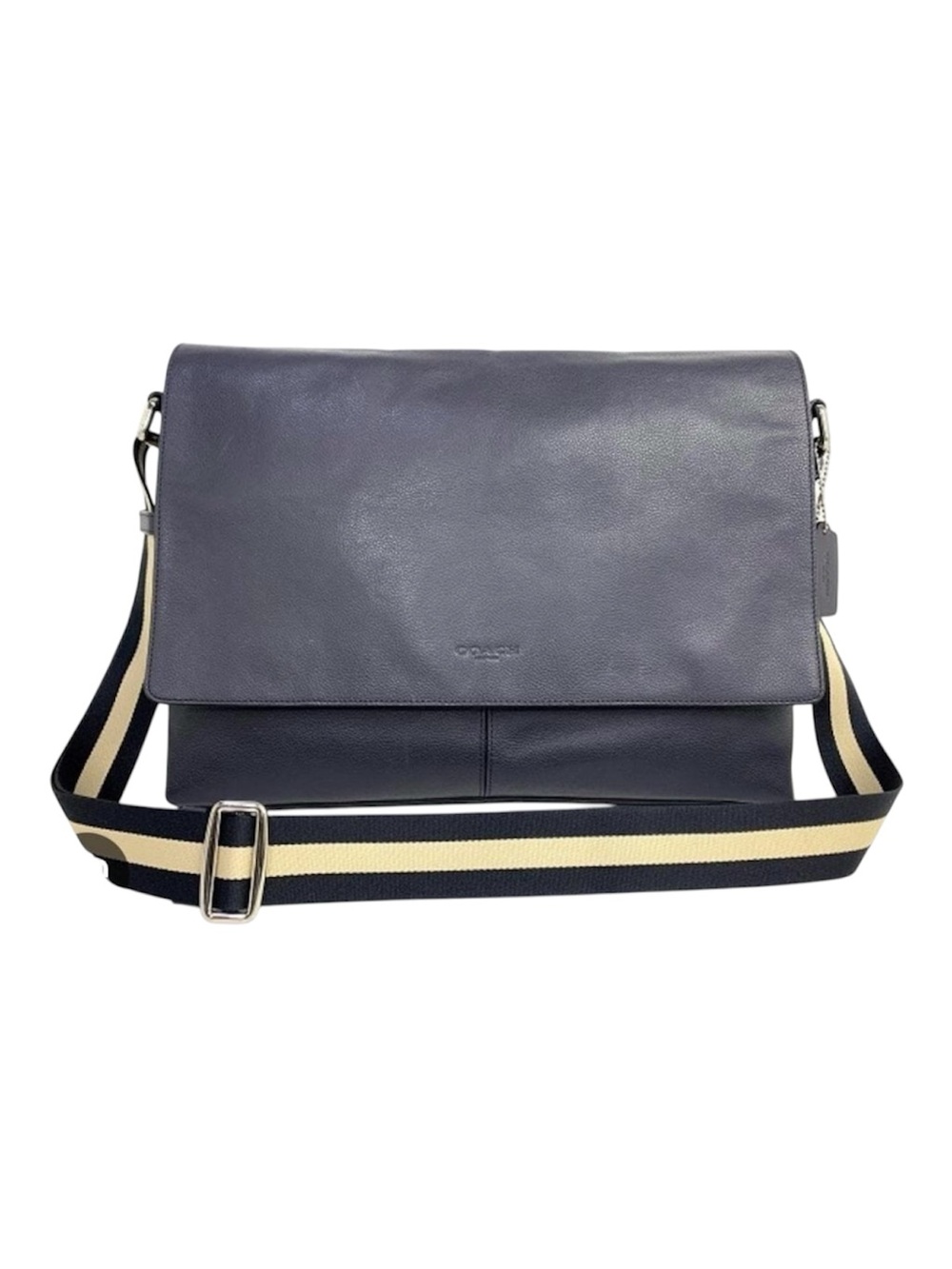 Coach Leather Messenger Bag Navy Handbag